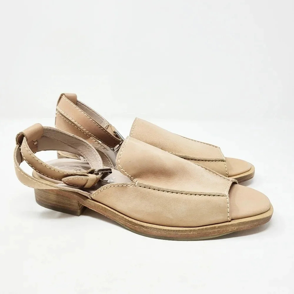 New Free People Mackey Leather Slingback Loafers 37